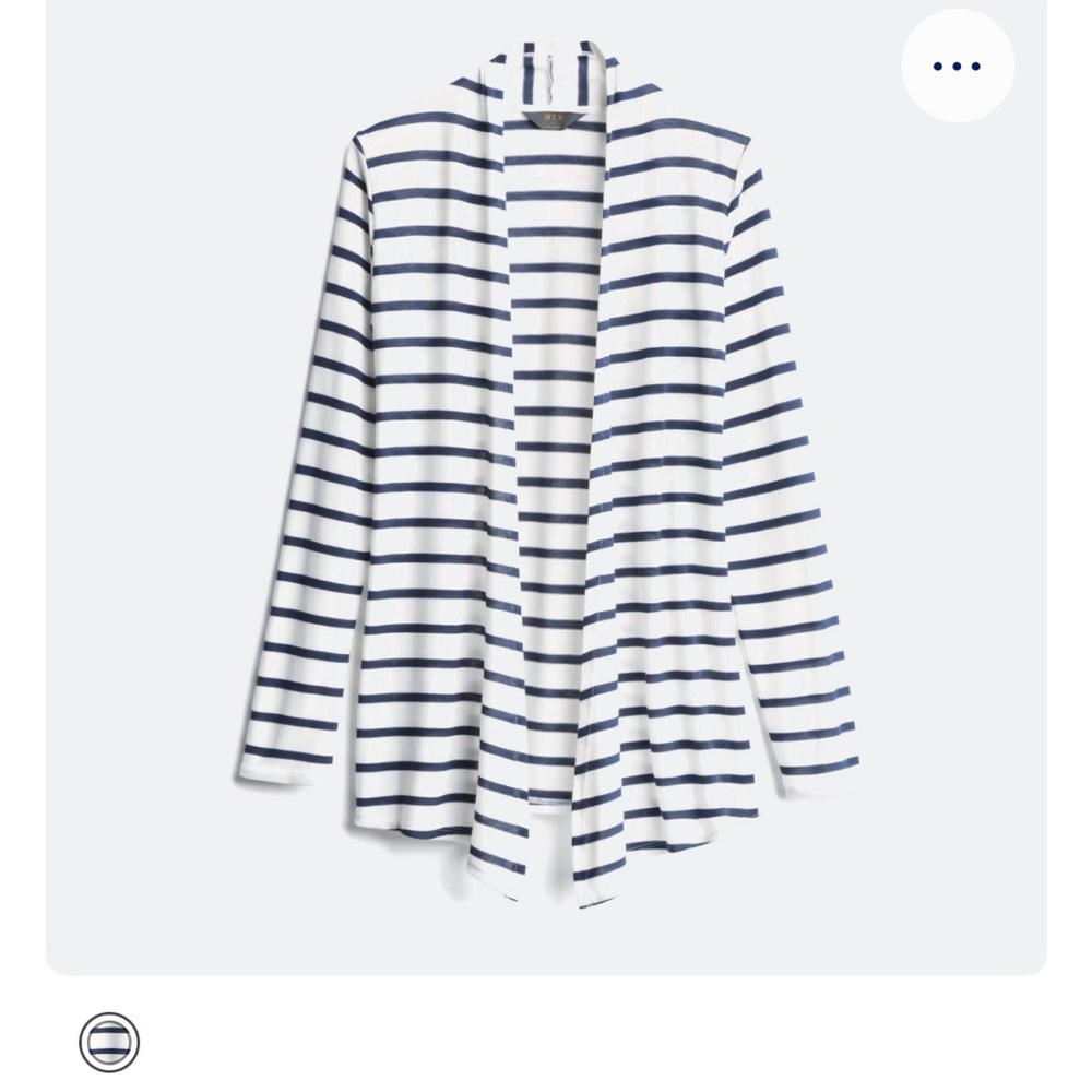 Mix Navy and White Striped Cardigan